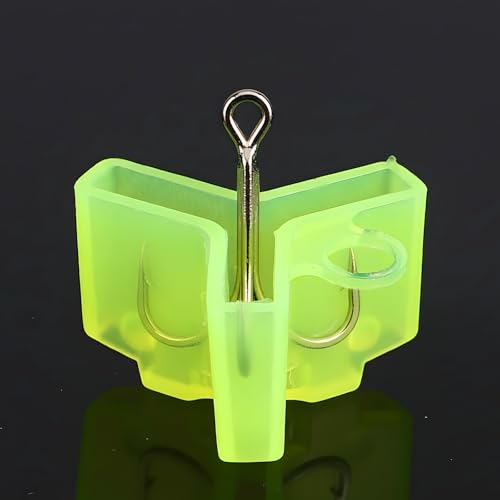 80 Pcs Fishing Treble Hook Covers, 4 Size Fishing Hook Protectors Treble Hooks Bonnets (Yellow and White)