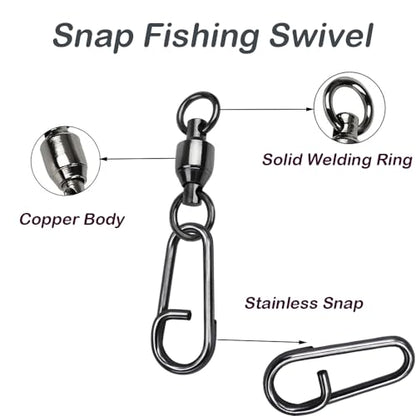 Stainless Steel High Strength Fishing Swivels for Saltwater and Freshwater - size: Size 1+S (41lb) 25 PCS