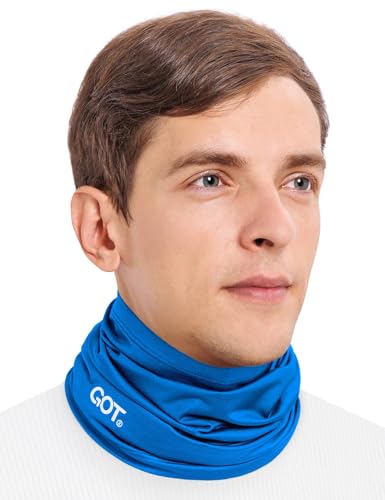 GOT Sports Cooling Neck Gaiter - UPF 50+ Fishing Face Mask for Men Women - Thermoregulation & UV Sun Protection - color: Blue
