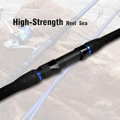 Fiblink Surf Spinning Fishing Rod Carbon Fiber Travel Fishing Rod(9-Feet &11-Feet & 12-Feet & 13-Feet & 15-Feet) - style: 3 Pc - 13' -Spin