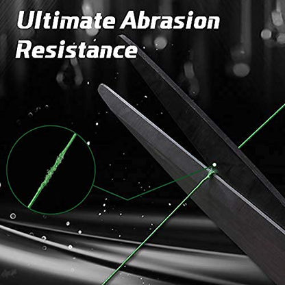 RUNCL PowerBraid Fishing Line 4/8/9 Strands, Braided Fishing Line 300/500/1000Yds - Seamless Weaving Tech, Enhanced Coating Tech, Zero Stretch, High Sensitivity, Smaller Diameter - Braid Line 15-115LB - color: Hi-Vis Green, size: 15LB-500yds(4 Strands)