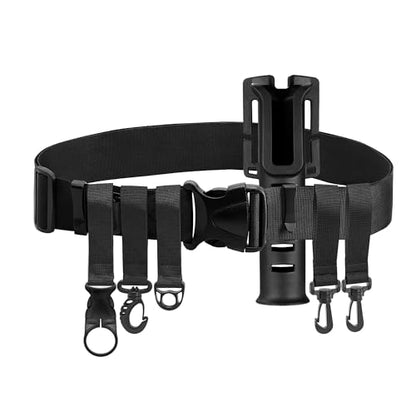 SAMSFX Adjustable Fishing Wader Belt Wading Belts for Surf Casting Kayak Fishing Accessories Waders Straps - color: 2" Wader Belt & Rod Holder