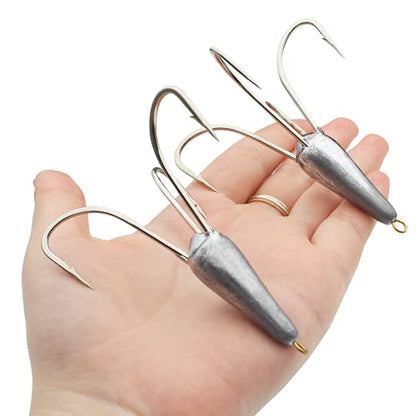 Snagging Hooks Snagging Weighted Treble Hooks Large Fishing Hooks Snagging Weighted Treble Hooks Weighted Treble Bunker Snag Hooks 3 Sizes 1.05oz/1.76oz/2.46oz - style: 1.05oz: Three Claw+four Claw Anchor Hooks