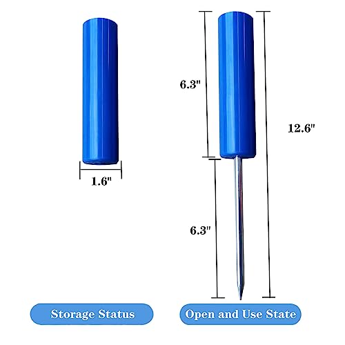 Fishing Rod Holders for Bank Fishing,Bank Fishing Rod Rack Stand,Fishing Pole Holders Ground, with Fishing Rod Alarm Bell - color: Blue
