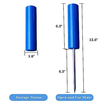 Fishing Rod Holders for Bank Fishing,Bank Fishing Rod Rack Stand,Fishing Pole Holders Ground, with Fishing Rod Alarm Bell - color: Blue