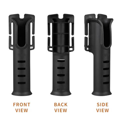Belt Fishing Rod Holders, 2 Pack Portable Waist Belt Fishing Rod Holder, Adjustable Pole inserter Fishing Rod Accessories for Surf Kayak Outdoor Fishing (Black)