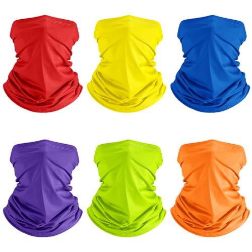 Geyoga Summer UV Protection Cooling Neck Gaiter | Sunscreen Breathable Face Scarf Bandana Mask Neck Gaiter for Outdoor Fishing Hiking Camping - color: Bright Colors