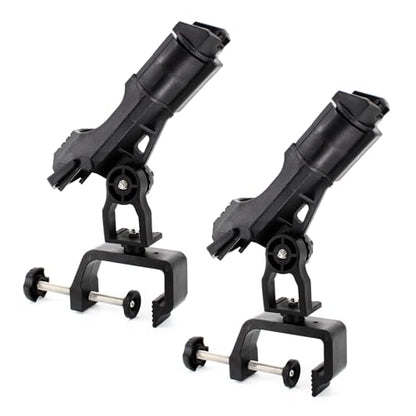 2 Pack Fishing Rod Holder, 360 Degree Adjustable Clamp, For Boat, Kayaks
