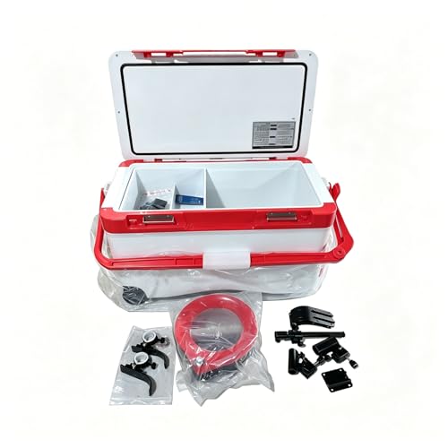 38QT Multifunctional Fishing Cooler Box with Retractable Legs, Insulated Ice Chest for Fishing Camping Outdoor