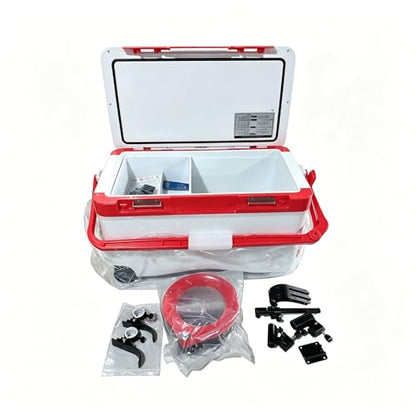 38QT Multifunctional Fishing Cooler Box with Retractable Legs, Insulated Ice Chest for Fishing Camping Outdoor