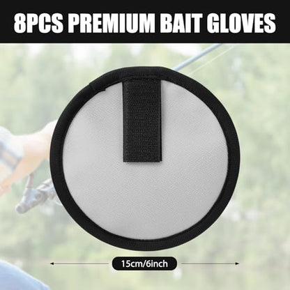 8 Pack Fishing Lure Covers，Lure Wraps for Fishing Rod，Fishing Hook Bait Covers - color: Light Gray