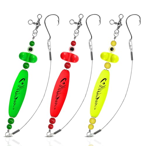 YOTO Santee Cooper Rig, Catfish Rig for Bank Fishing, Catfishing Tackle Rattler Floats, Chunky Rigs Catfish Equipment - style: Double Rung Catfish Bells - 3pcs