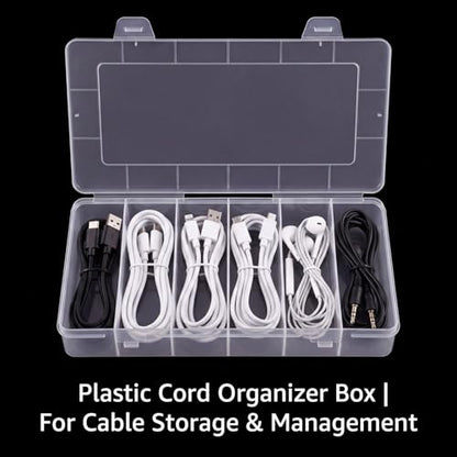 QFGasre 6 Grids Clear Plastic Fishing Tackle Box Tackle Box Organizer with Dividers Craft Storage Containers for Fishing Gear Crafts Beads Earrings Jewelry Screws Nails Pins Small Parts Storage Organi