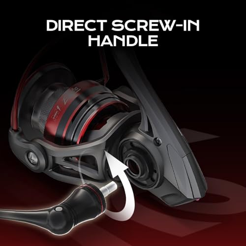 Handing M1 Elite Spinning Reels Fishing Reels Spinning 13.23 Lbs Max Drag Screw-in Handle Slow Oscillation System 5.2:1 Gear Ratio 9+1 Stainless BB Size 1000-4000 - size: Size 1000