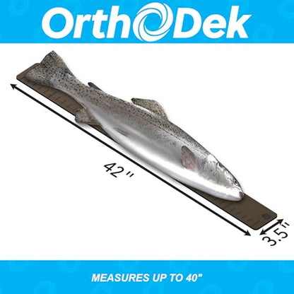 40" Fish Ruler for Boats, Laser Engraved Peel and Stick EVA Foam Fish Measuring Board, Fishing Measurement Tape for Fishing Boats, Yachts, Kayaks (Teak) - color: Teak