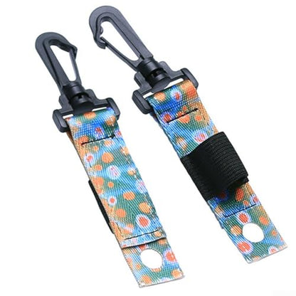 2 Pack Fly Fishing Floatant Bottle Holder With Karabiner Clip Nylon Webbing Sinkant Pouch For Waistcoat Or Jacket Brook Trout Design