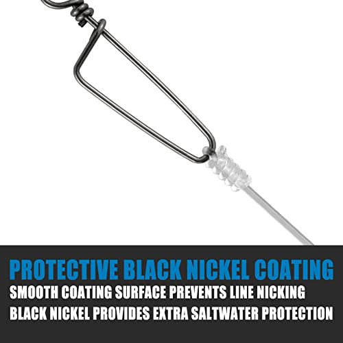 Dr.Fish Fishing Snap Swivels Ball Bearing Swivels Fishing Tackle Saltwater & Freshwater Coast-Lock Lure Snap Clips Terminal Tackle Line Leader Connector Accessories - size: #10-503LB(3.9")
