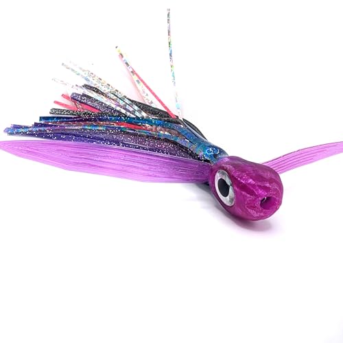 Saltwater Big Game Fishing Lure, for Offshore trolling (FlyBoy) - color: Purple Black Holographic