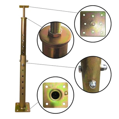 19.5"-34.5" Height Range Adjustable House Floor Jacks Post Pole for Leveling, Galvanized, 4 Pack - size: 19.5-34.5 inch
