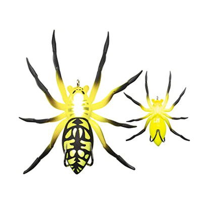 LUNKERHUNT Phantom Spider Lure for Bass Fishing (2.5 Inch) | Topwater Spider Fishing Lure with Natural Walking Action | Soft Hollow Body Weedless Hooks for Trout and Pike - color: Poison