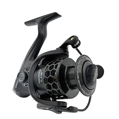Fishdrops Spinning Fishing Reels 12+1BB Ultra Lightweight Carved Aluminum Spool Reels Affordable Smooth Spinning Reels - size: Size7000