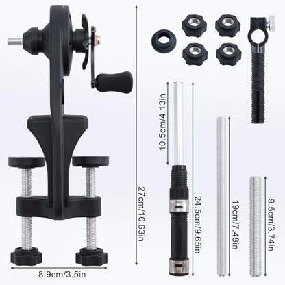 Goture Fishing Line Spooler for Fishing Reel, Fits Spools up to 5.9 in Fishing Spooler, Available in Two Lengths Fishing Reel Line Spooler, Adjustable Friction Machine Spooling Station System - color: Fishing Line Spooler