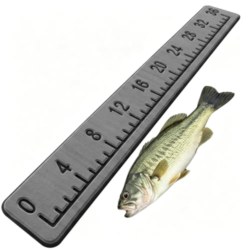 36 Inch High Density EVA Self-Adhesive Fish Ruler for Boat, Grey | Clear Scale Waterproof Anti-Slip UV Resistant Marine Fishing measuring Board for Yachts, Kayak, Bass Boat, Dock - color: Grey, size: 36"