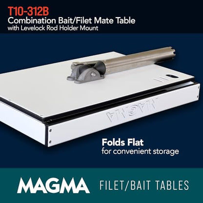 Magma Products Combination Bait/Filet Mate and Levelock Rod Holder Mount - style: 20-inch