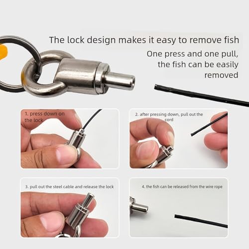 Ergonomic Handle Stainless Steel Fish Restraint Tool for Anglers with Portability Fish Retention Systems Lures Accessory Heavy Duty Fishing Stringer Design - size: 600cm