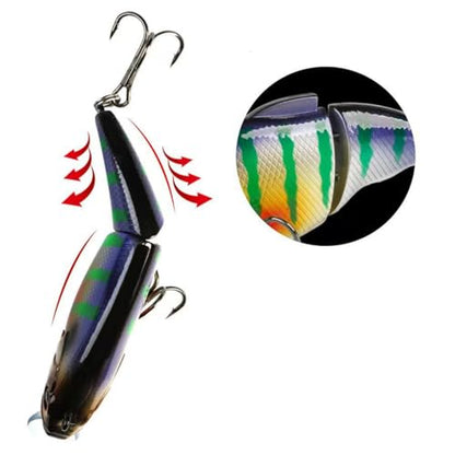 5 Pack Glide Bait Set for Bass Topwater Fishing Lures with Square Bill Crankbait Surface Hard Lure Jointed Swimbait Hooks for Freshwater Saltwater Trout Walleye Pike