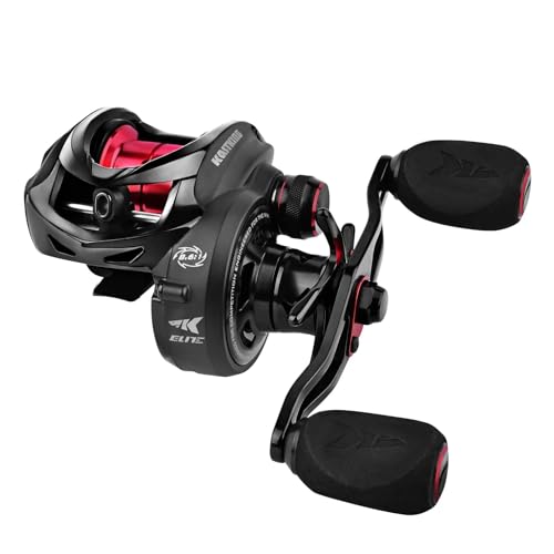 KastKing Speed Demon Elite Fishing Reel, World's Fastest 10.5:1 Gear Ratio/Deadbolt Baitcasting Reel, 10+1 Shielded Stainless Steel BB, CNC Lightweight Aluminum Frame, Available in Skipping Version - color: Skipping- Shallow Spool- 8.6:1- Left