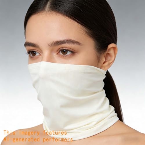 6 Pieces Summer Face Cover Scarf Mens Neck Gaiter For Men Women UV Protection Face Breathable Sun Protection Cycling Running - color: 2 White+2 Light Gray+2 Black
