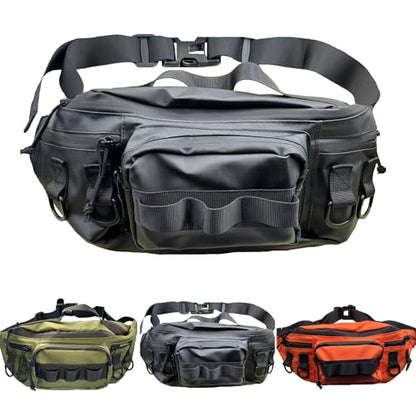 Fishing Fanny Pack for Men -Fishing Fanny Pack-Lightweight and Fishing Sling Pack - color: Black