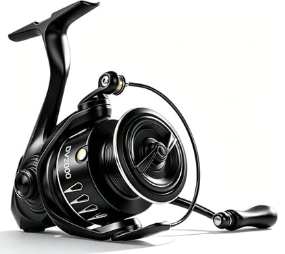 Jenseits Lightweight Spinning Fishing Reel, Sealed Carbon Fiber Up to 20 LB Max Drag, 5+1/6+1BB for Freshwater, 5.2:1 Gear Ratio,CNC Aluminum Spool,1000 Perfect for Ice Fishing, 2000-5000 Series - size: 2000