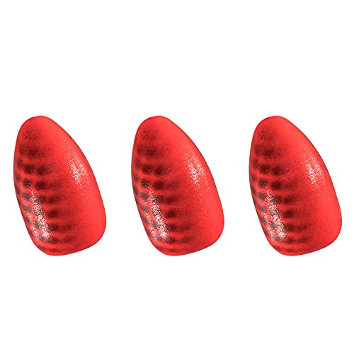 Dr.Fish 30 Pack Oval Foam Floats Fishing Rig Floats Fly Fishing Trout Bobber Strike Indicator Pompano Surf Fishing Rig Walleye Crawler Harness - color: Red and Black, size: Medium: 1/3"*2/3"