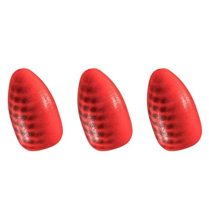 Dr.Fish 30 Pack Oval Foam Floats Fishing Rig Floats Fly Fishing Trout Bobber Strike Indicator Pompano Surf Fishing Rig Walleye Crawler Harness - color: Red and Black, size: Medium: 1/3"*2/3"