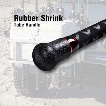 Fiblink Surf Spinning Fishing Rod 4-Piece Graphite Travel Fishing Rod(11 Feet & 13 Feet & 15 Feet) - size: Length: 15'