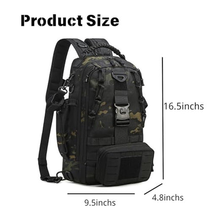 Fishing Tackle Backpack with Rod Holders Waterproof Lightweight Tackle Bag Storge Fishing Gear and Equipment L