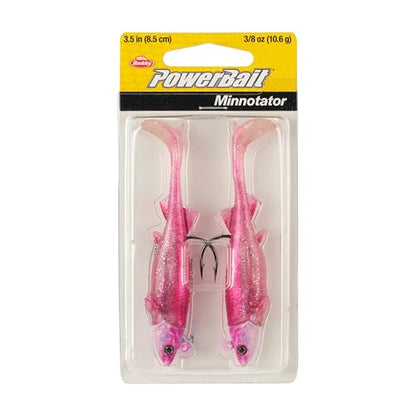 Berkley PowerBait Minnotator Fishing Soft Bait - color: Pink Shiner, size: 3.5 in - 3/8 oz