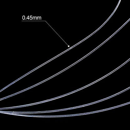 Tatuo 218 Yards/ 654ft Clear Fishing Line 0.45mm Nylon Invisible Thread String for Hanging Christmas Ornaments, Bracelet Making, Sew Hobby, Clear Beading Thread with Bead Needle - size: 0.45mm
