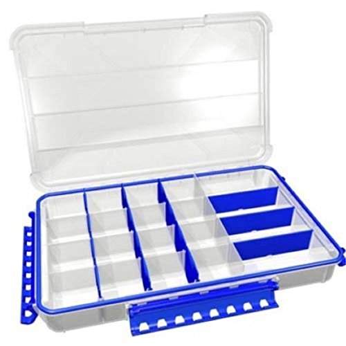 Flambeau Outdoors Waterproof Tuff Tainer - Fishing Lure, Tackle, and Gear Storage Box, Ultimate Tuff Tainer Tackle Box Includes Zerust Anti-Rust Tab - WP5000 Series 14" Divided Double Deep - size: Double Deep - 12 Compartments