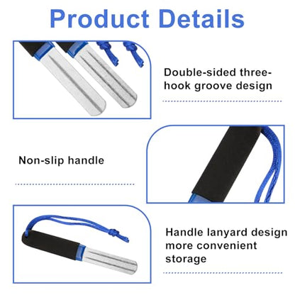 Hook File Sharpener Fishing 2PCS Precision V-Groove Dart Sharpener | Compact, slim design for optimal steeltip dart maintenance, rapid sharpening tool for reduced bounce outs