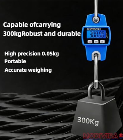 Digital Crane Scale Bow Draw Weight Scale LCD-Digital Electronic Aluminum Alloy Shell Weight 660lb Hanging Weight Scales Portable Travel for Fishing Outdoor as Other Occasions (Blue) - color: Blue