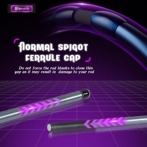 DC Baitcasting Combo, Smart Digital Brake Reel, 4-Section Carbon Rod, Tackle Bag, Line & Lures, Complete Travel Kit for Bass Freshwater - color: Only Casting Rod-2PACKS- 5‘6“- Purple