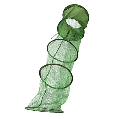 Collapsible Fishing Net Cage Portable Wire Fishing Basket with Floating Design Scratch Prevention for Keep Fish Alive - size: Small Size
