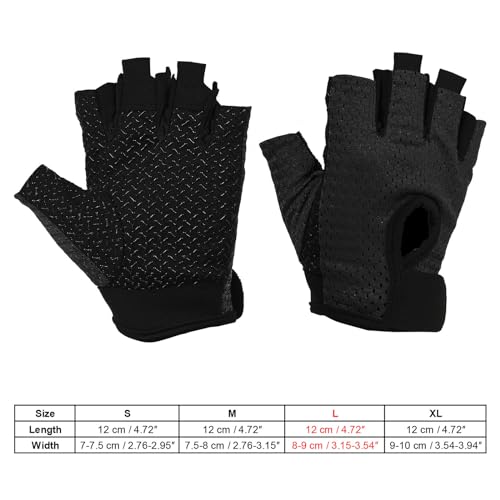 PATIKIL Fishing Gloves Breathable Fingerless Sun Protection Gloves for Men Women Rowing Kayaking Cycling - size: Large