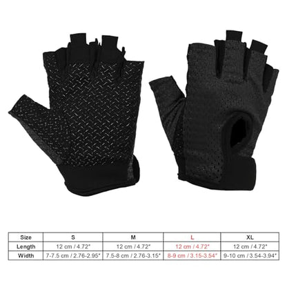 PATIKIL Fishing Gloves Breathable Fingerless Sun Protection Gloves for Men Women Rowing Kayaking Cycling - size: Large
