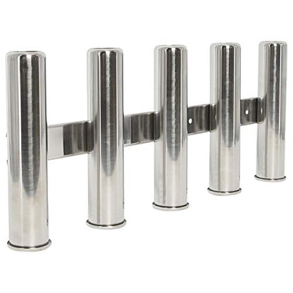 NovelBee 5 Tubes 316 Stainless Steel Fishing Rod Holder for Boats Yacht