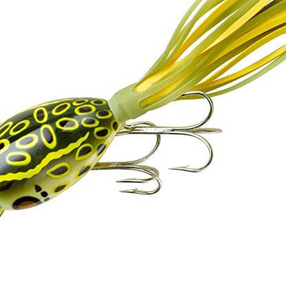 Arbogast Hula Popper Topwater Bass Fishing Lure - color: Bull Frog, size: 2 1/4", 5/8 oz