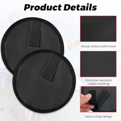 8 Pieces 5.9''/15 CM Fishing Hook Covers Shield, Fishing Lure Covers Protector, Lure Wraps Guard with Touch Fastener for Fisherman Rod Bait Pole Reel Storage Sleeve - color: Black